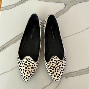 Steven mock pony hair animal print flats